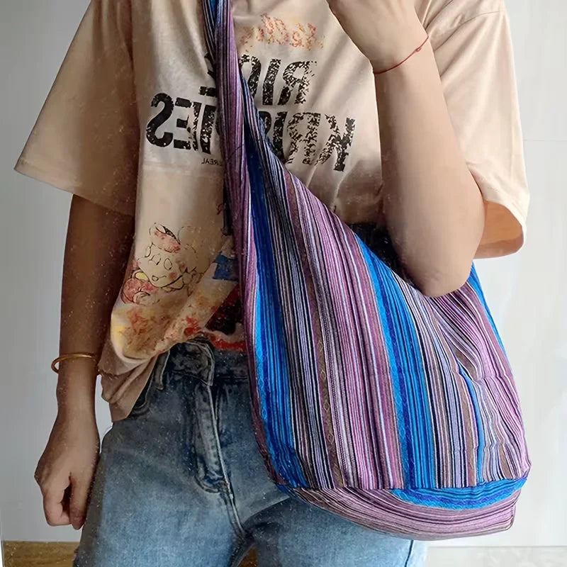 Maya – Elegante bolso de hombro tejido bohemio
